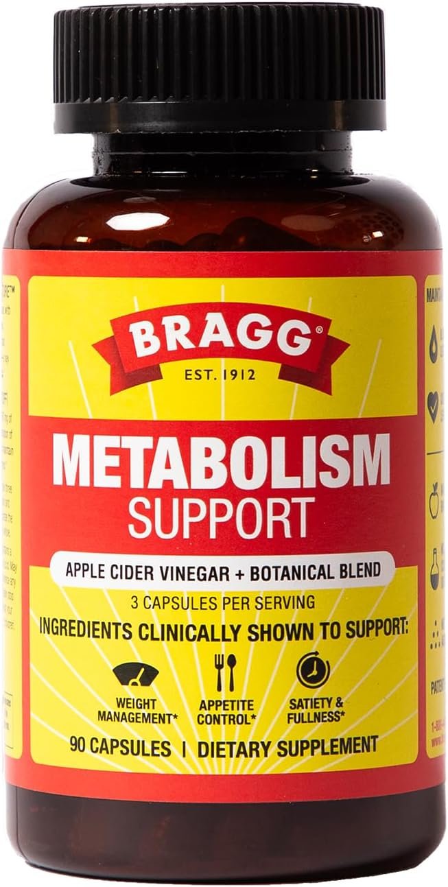 Bragg Metabolism Natural GLP-1 Support Apple Cider Vinegar Capsules
