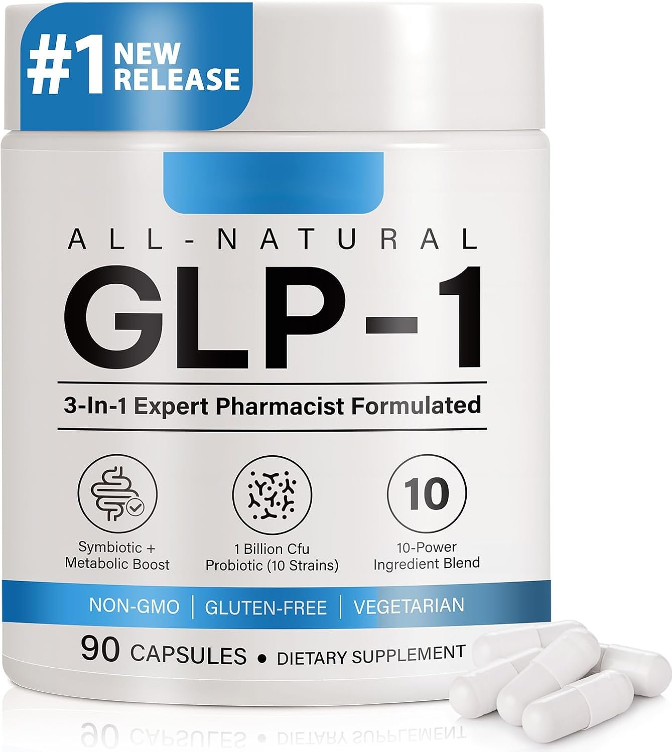 Bivinke GLP-1 Supplement for Women and Men, Hunger & Metabolism Support,90 Capsules