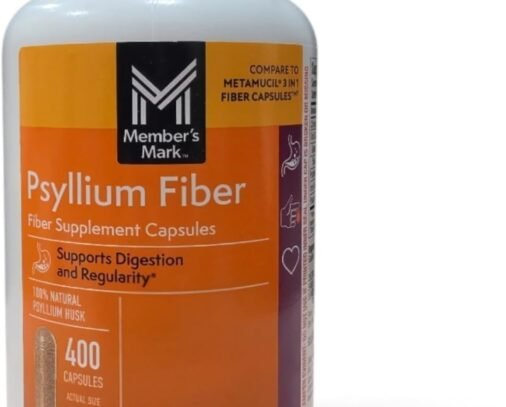 MEMBER´S MARK Member's Mark 100% Natural Psyllium Husk Fiber Capsules, Digestive Health, 400 Count