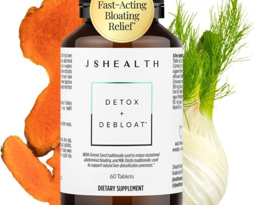 JSHealth Detox + Debloat. Bloating Relief for Women, 60 Tablets