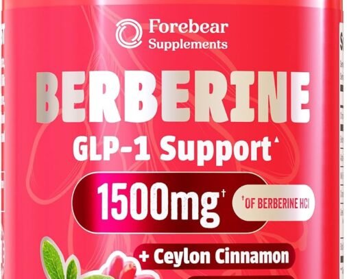 Forebear Supplements Berberine 1500mg GLP-1 Weight Loss Supplement Pills for Women & Men
