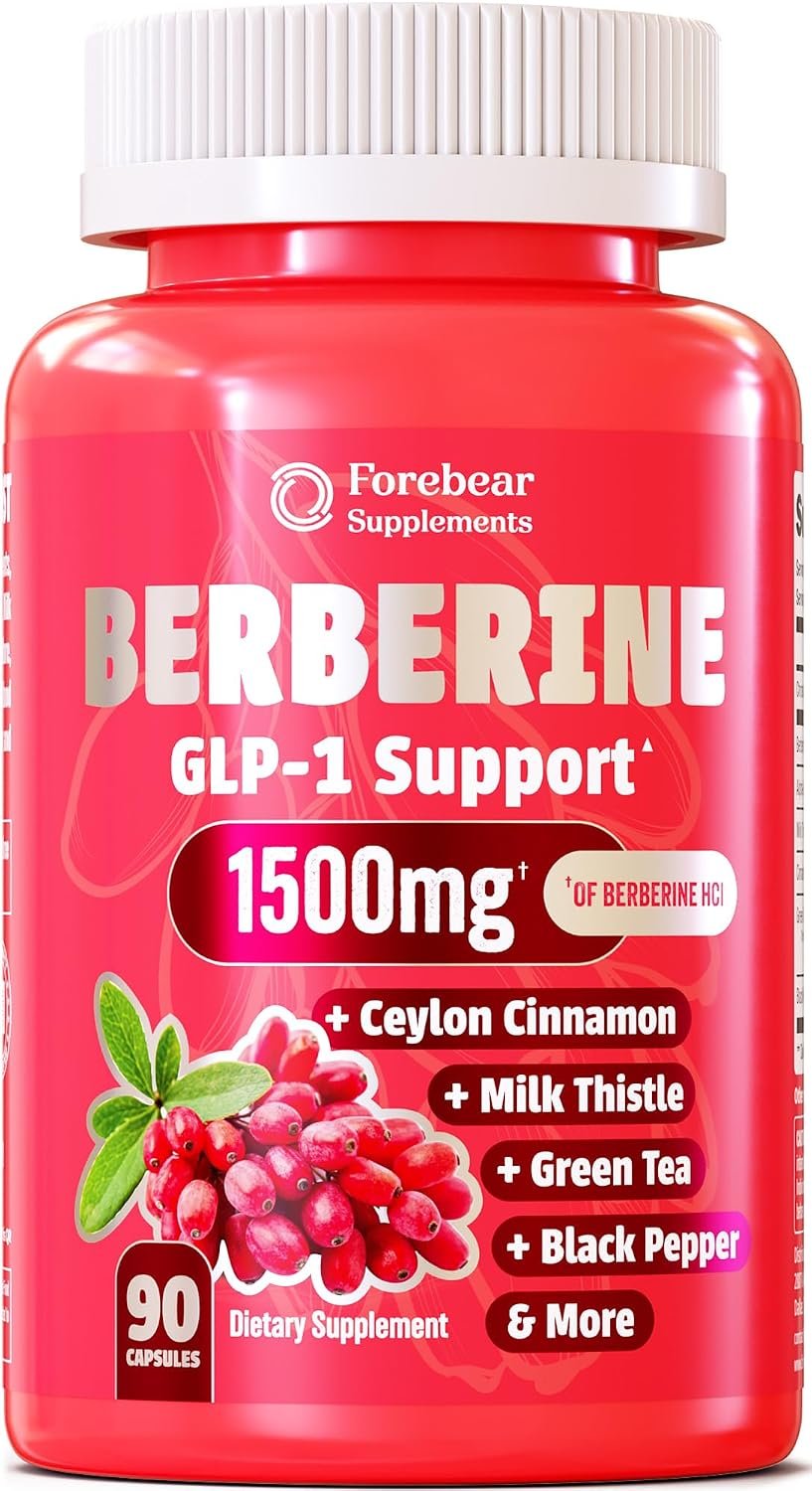 Forebear Supplements Berberine 1500mg GLP-1 Weight Loss Supplement Pills for Women & Men