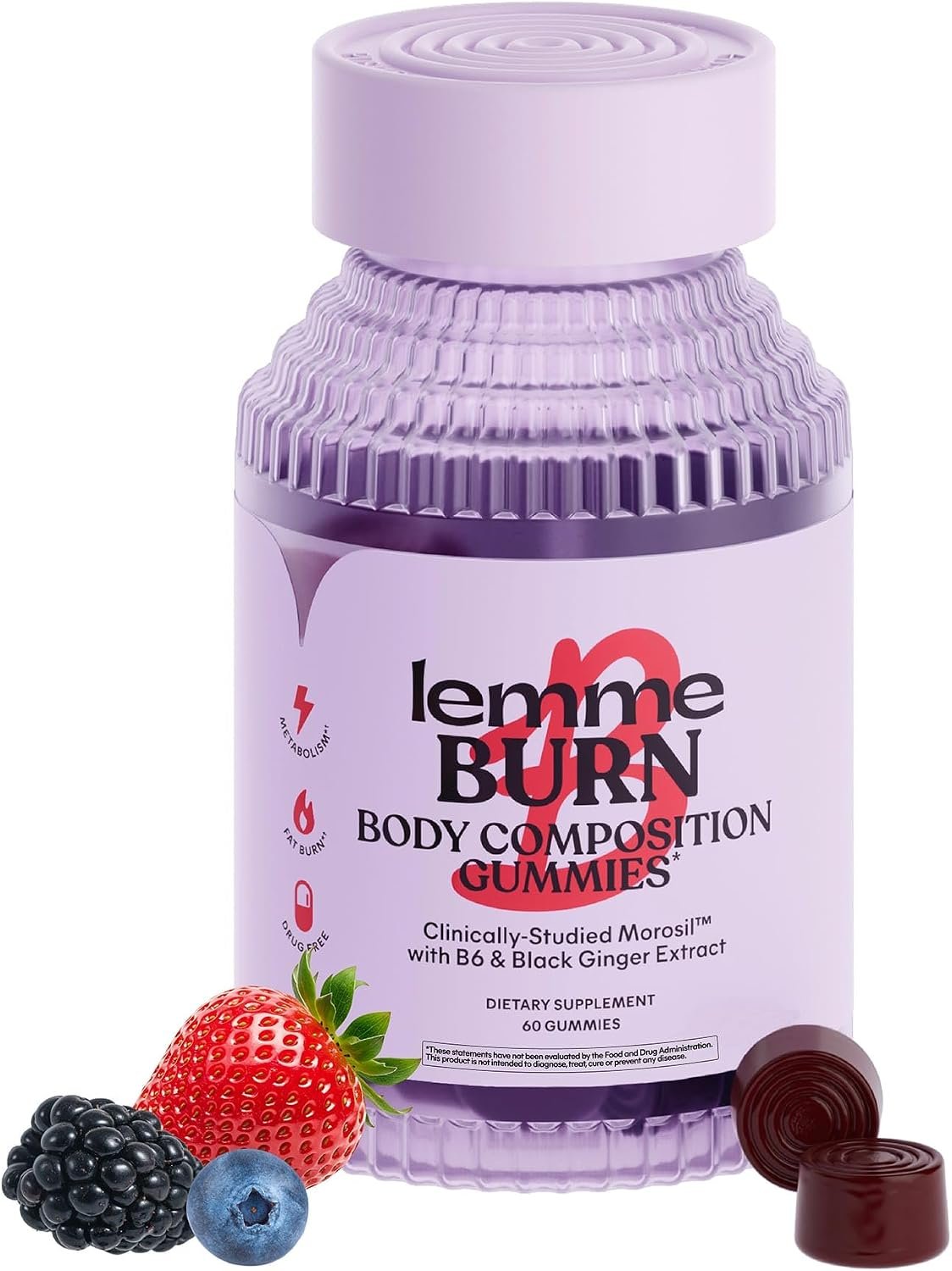 Lemme Burn Belly Fat & Metabolism Gummies for Women, 30-Day Supply