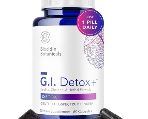 Bio-Botanical Research Biocidin GI Detox+ Binder Supplement, Toxins Cleanse Support, 60 Count