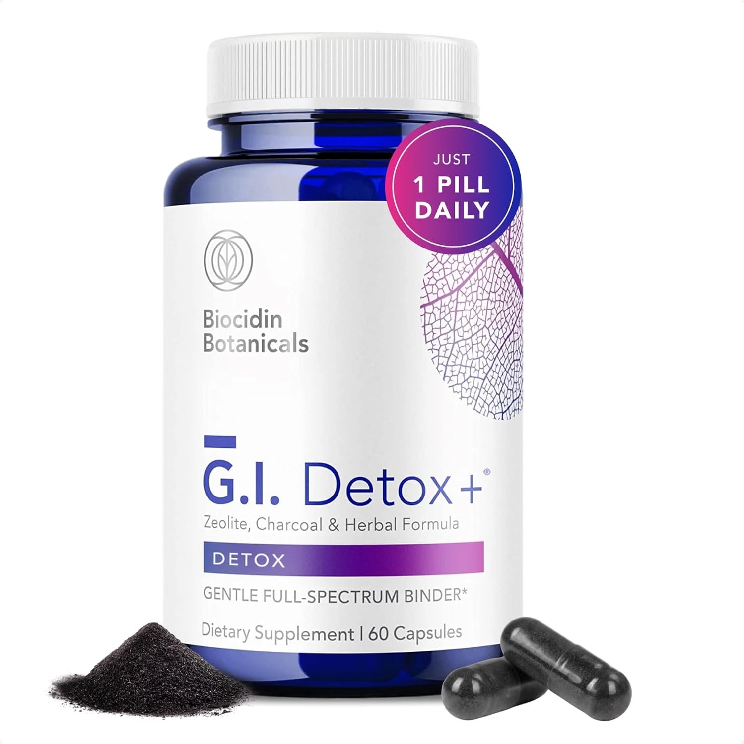 Bio-Botanical Research Biocidin GI Detox+ Binder Supplement, Toxins Cleanse Support, 60 Count