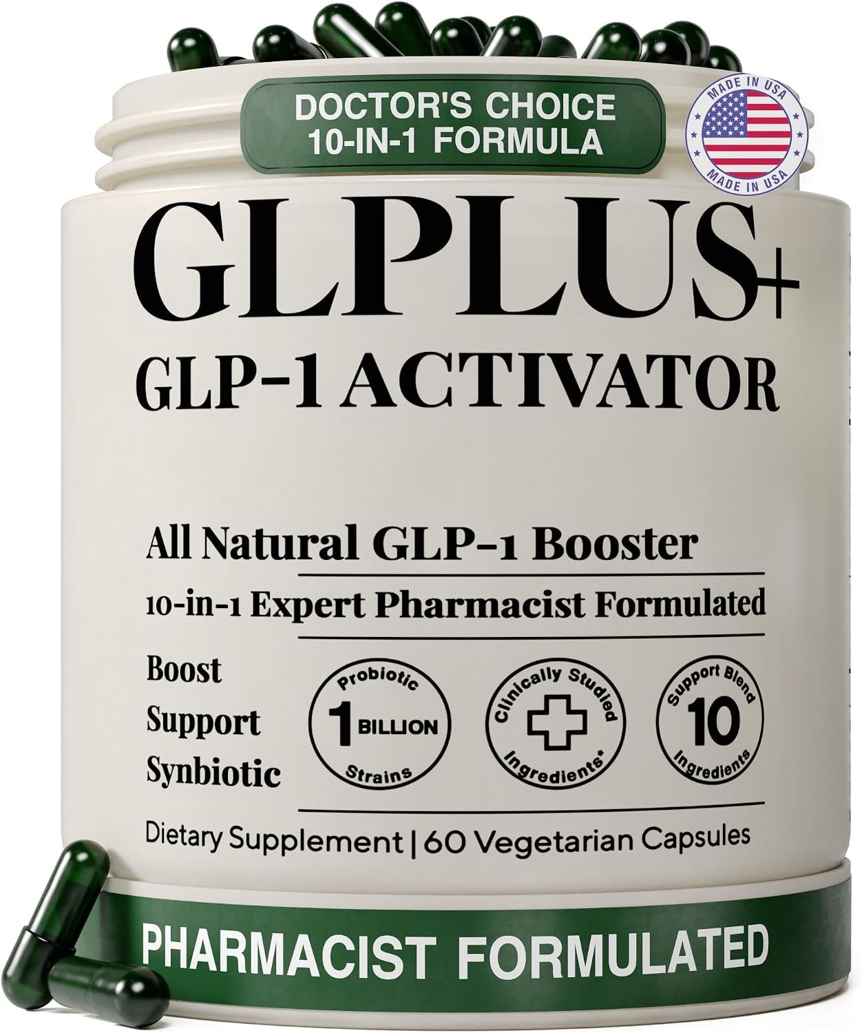 Plus+Ultra GLP-1 Supplement for Weight Management & Appetite Suppressant, 60ct