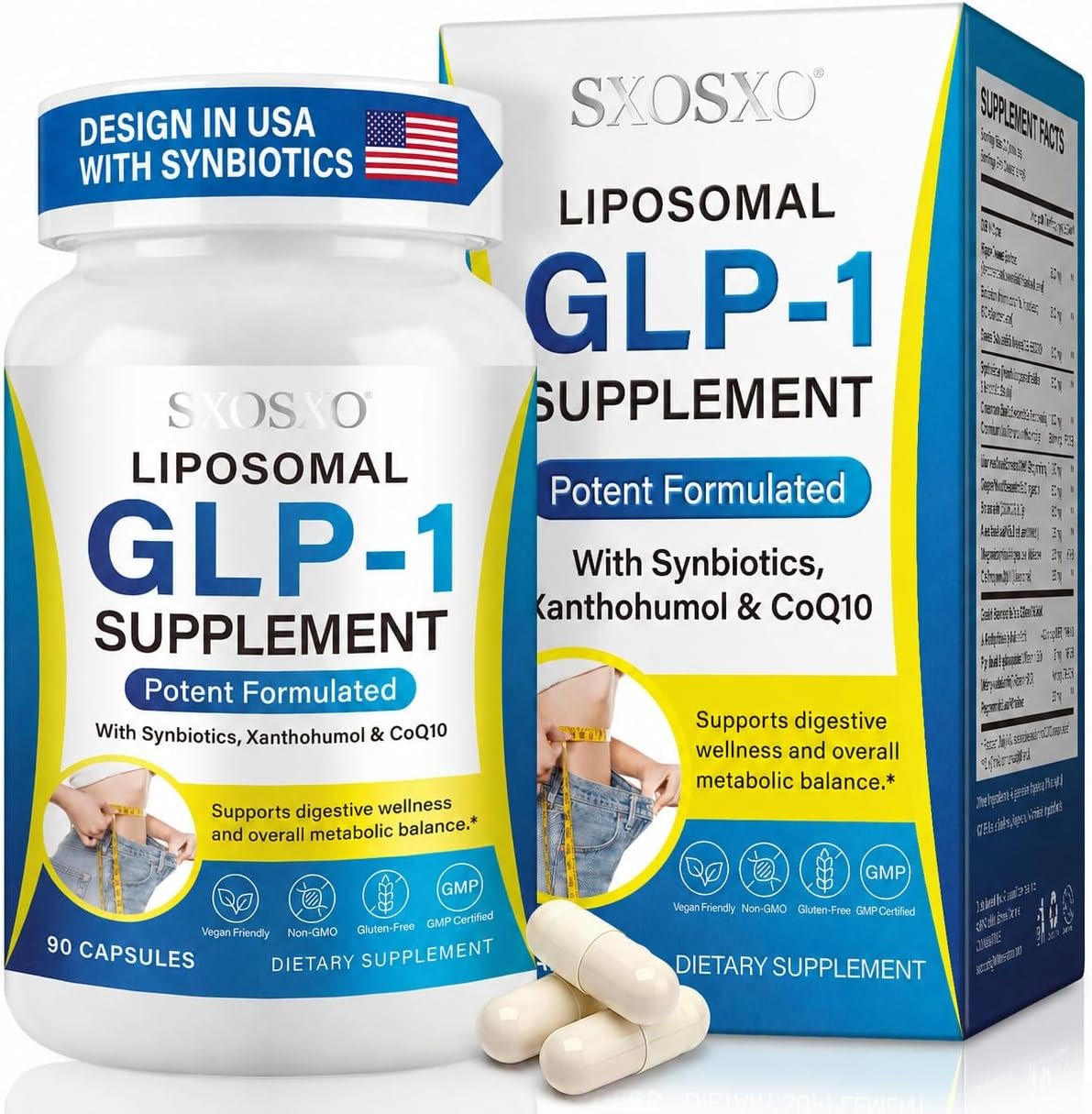 SXOSXO GLP-1 Supplement Appetite Control Formula with Synbiotics
