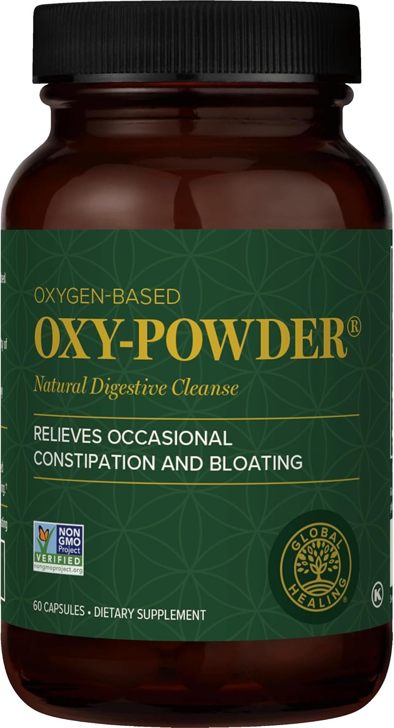 Global Healing Oxy-Powder Colon Cleanse, Magnesium Oxide, 60 Capsules