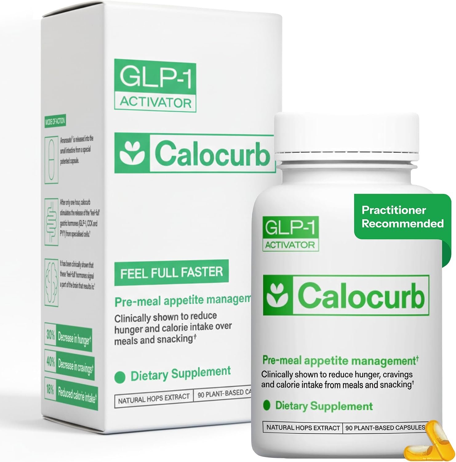 Calocurb 6X Natural GLP-1 Support, Amarasate Calorie Control Supplement