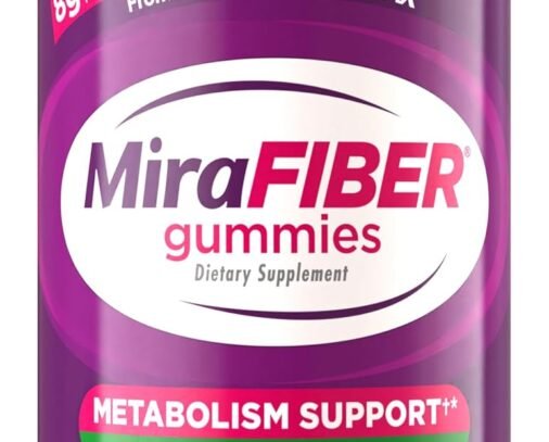 MiraFIBER Gummies, from The Makers of MiraLAX, Vegan Formula, 8g Per Serving, Gut Health