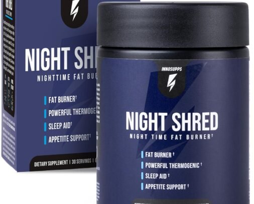 InnoSupps Night Shred Night Time Fat Burner & Natural Sleep Support, 30 Servings