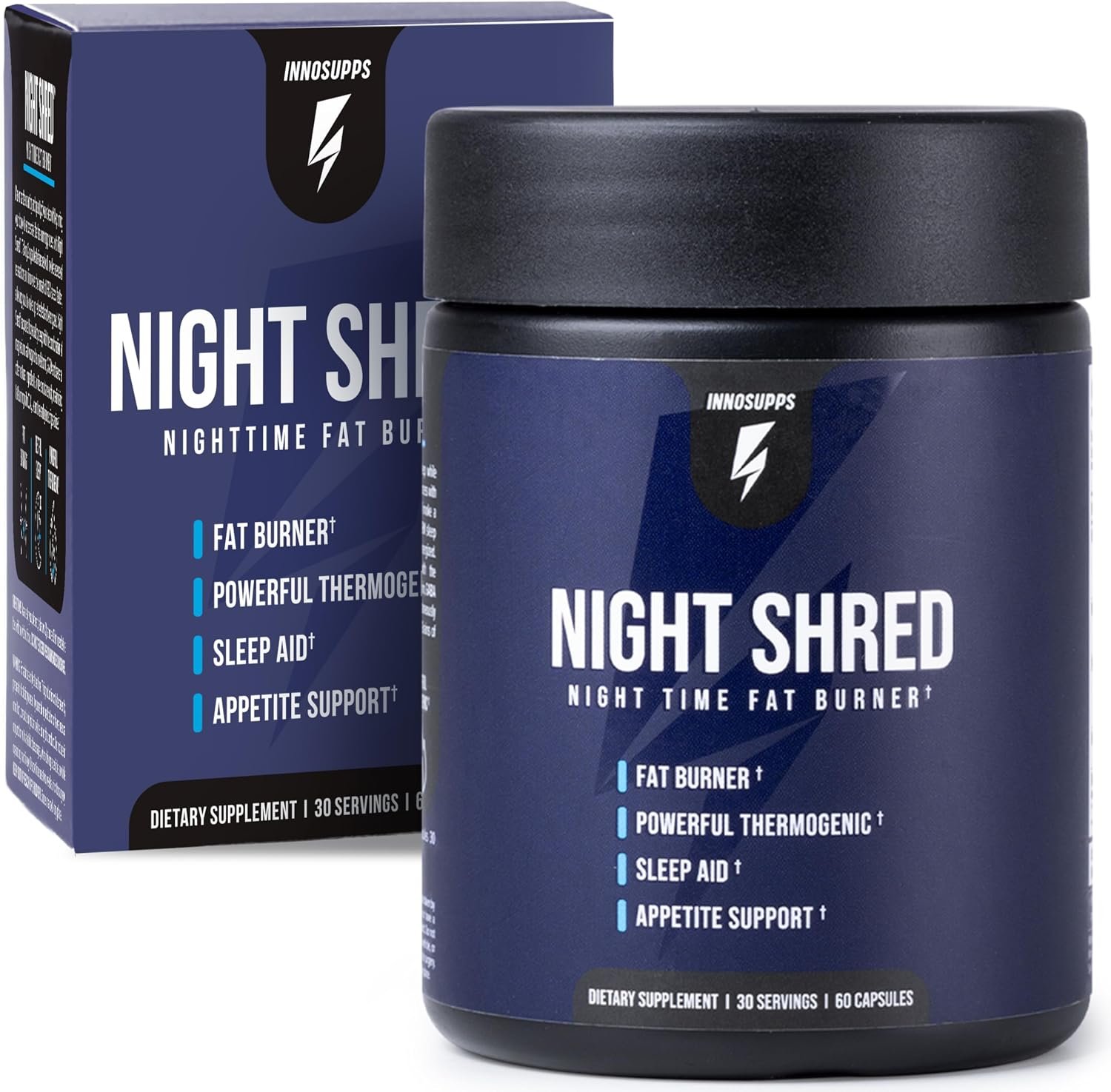 InnoSupps Night Shred Night Time Fat Burner & Natural Sleep Support, 30 Servings