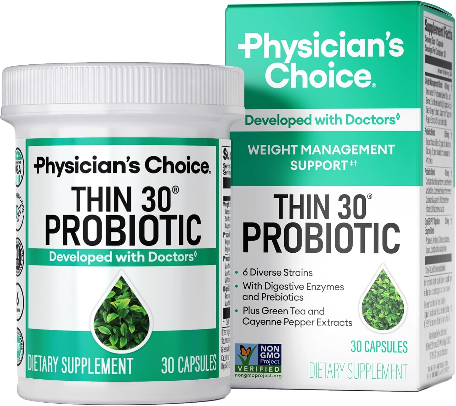 Physician's CHOICE Probiotics for Weight Management & Bloating, 30ct