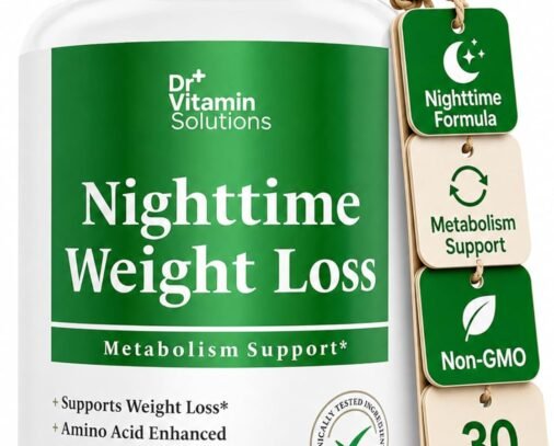 DR VITAMIN SOLUTIONS Nighttime Fat Burner for Women, Weight Loss & Appetite Suppressant, 30 Ct
