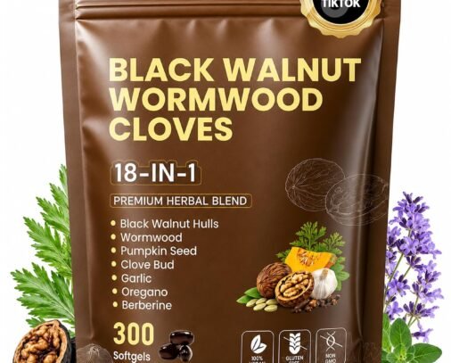 MIDDKUOO 18-in-1 Wormwood Black Walnut Clove Herbal Cleanse Supplement
