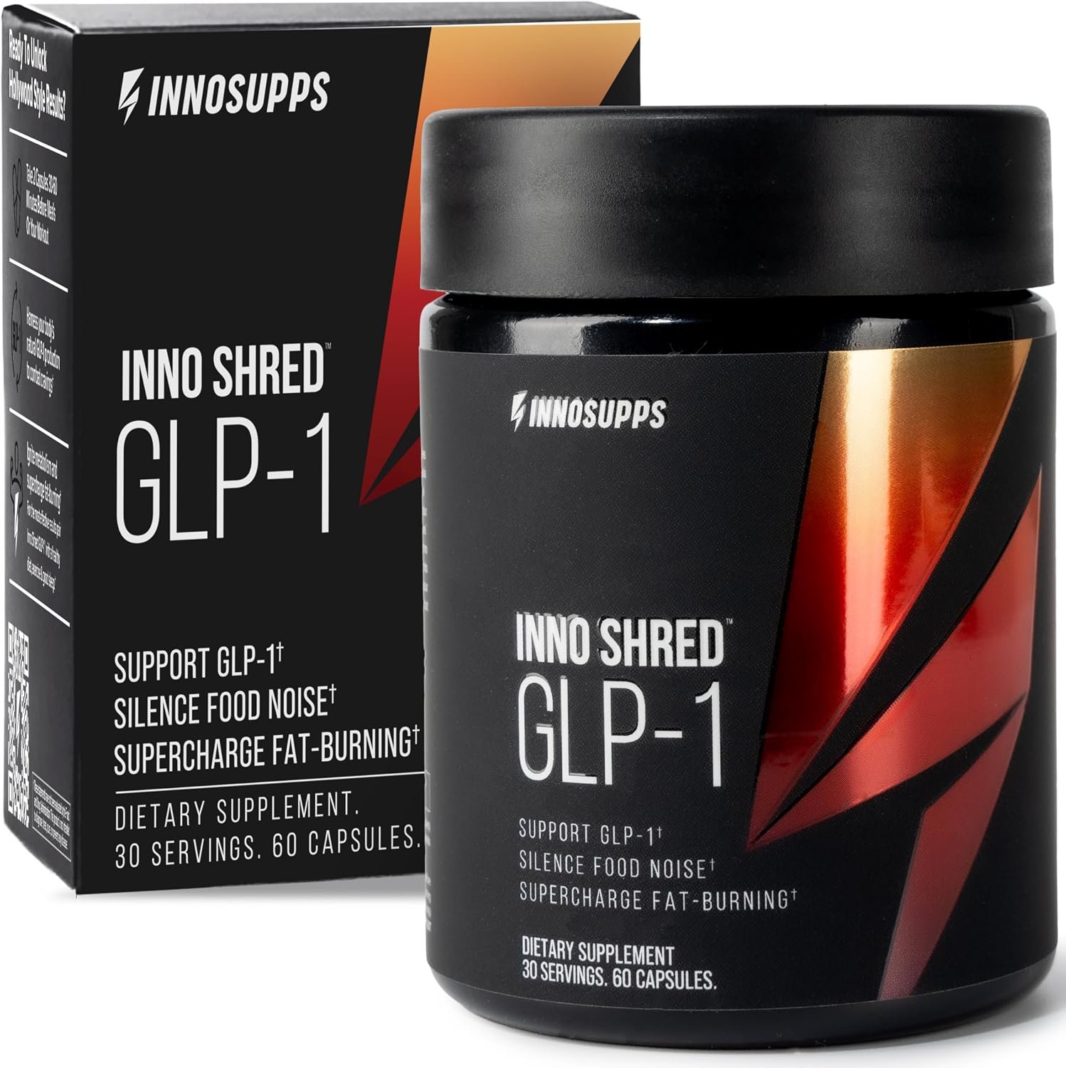 InnoSupps Inno Shred GLP-1 Thermogenic Fat Burner & Appetite Support, 30 Servings