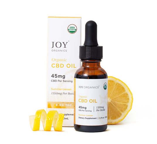 Joy Organics Organic THC-Free CBD Tincture (Summer Lemon)