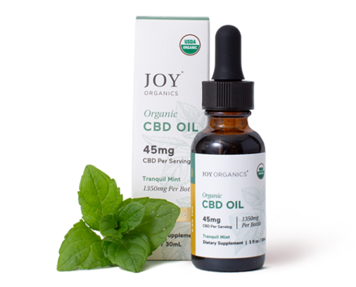 Joy Organics Organic THC-Free CBD Tincture (Tranquil Mint)