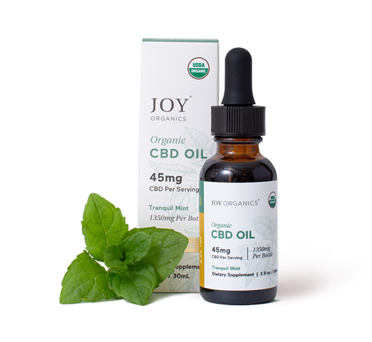 Joy Organics Organic THC-Free CBD Tincture (Tranquil Mint)