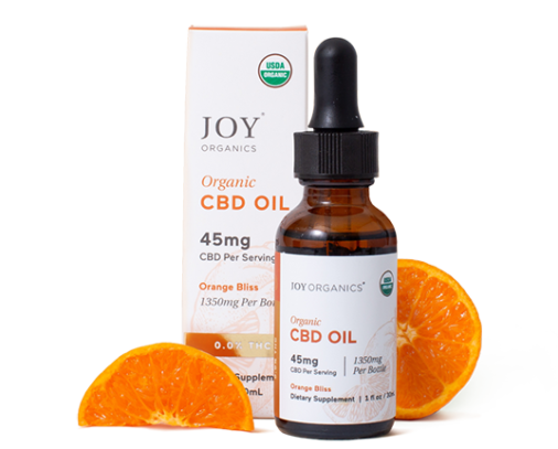 Joy Organics Organic THC-Free CBD Tincture (Orange Bliss)