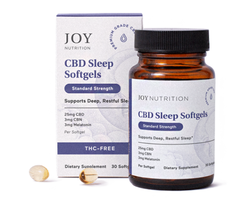 Joy Organics THC-Free CBD Sleep Softgels with CBN