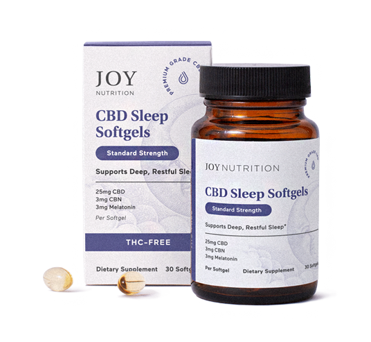 Joy Organics THC-Free CBD Sleep Softgels with CBN
