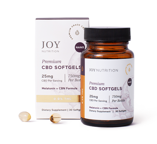 Joy Organics THC-Free CBD Sleep Softgels with CBN
