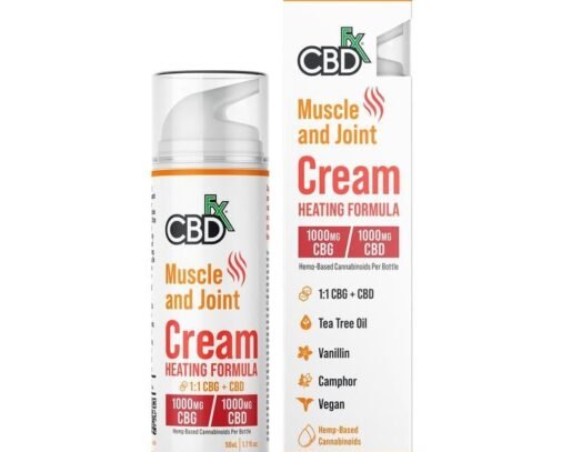 CBDfx CBG + CBD Lotion for Muscle & Joint: Heating Formula 1:1 Ratio