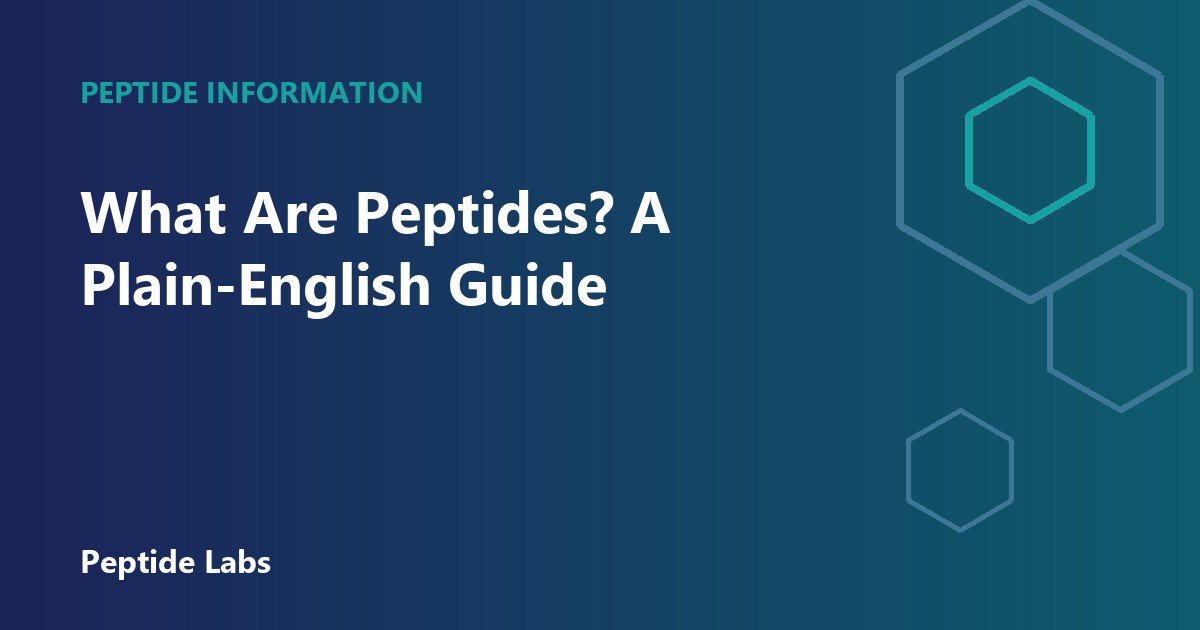 What Are Peptides? A Plain-English Guide