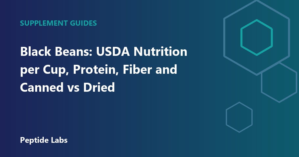 Black Beans: USDA Nutrition per Cup, Protein, Fiber and Canned vs Dried