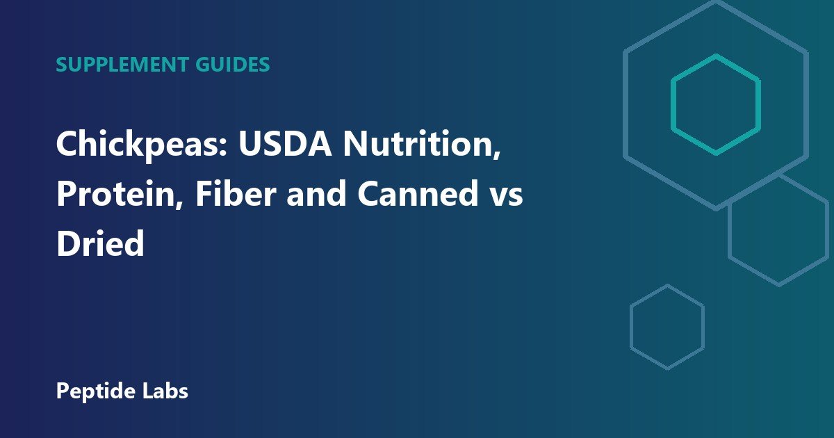 Chickpeas: USDA Nutrition, Protein, Fiber and Canned vs Dried