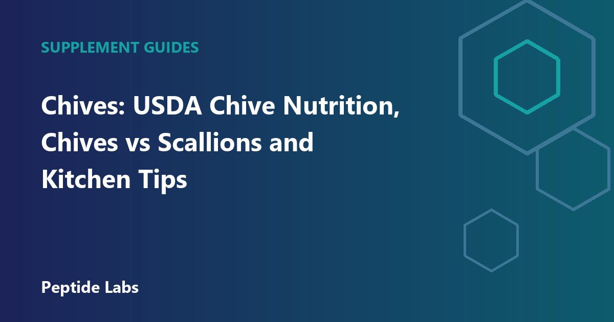 Chives: USDA Chive Nutrition, Chives vs Scallions and Kitchen Tips