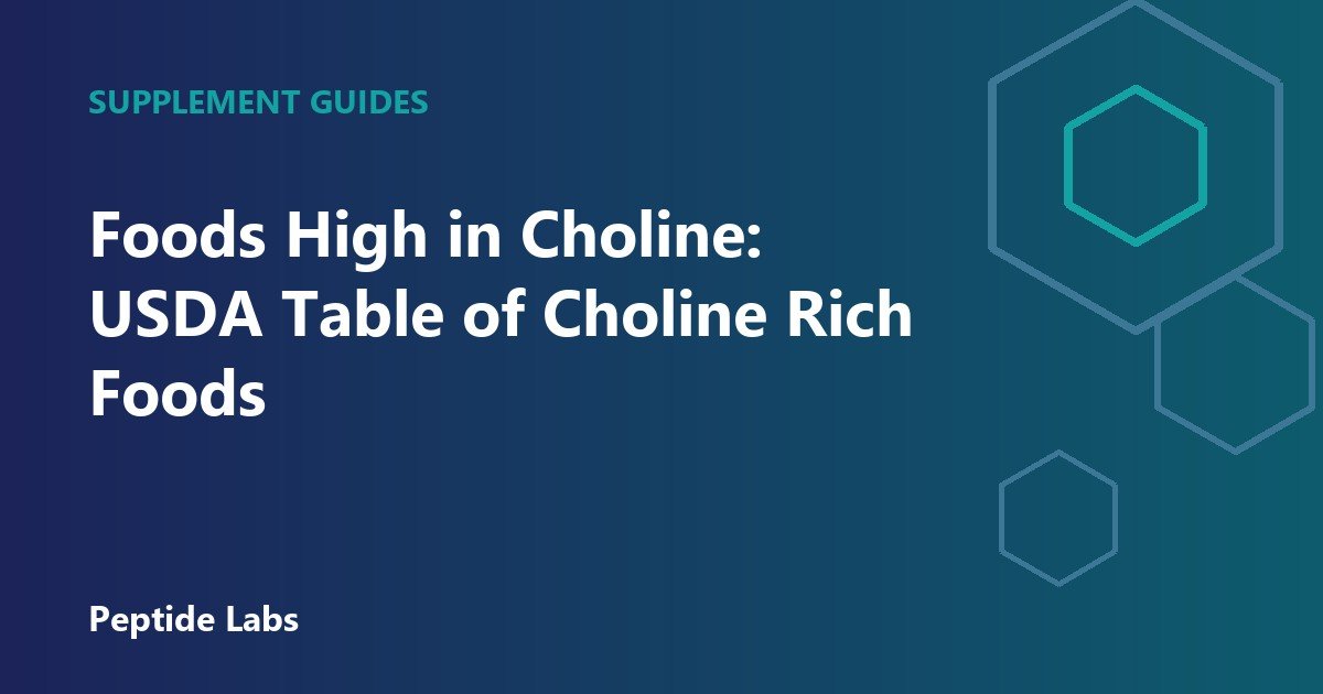 Foods High in Choline: USDA Table of Choline Rich Foods