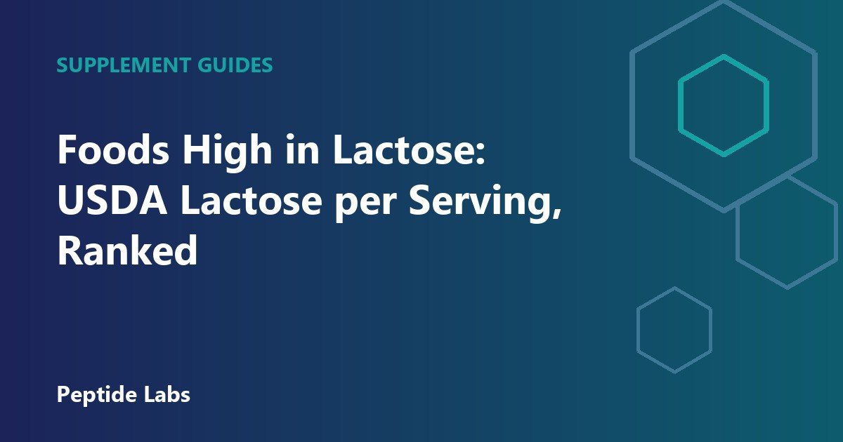 Foods High in Lactose: USDA Lactose per Serving, Ranked