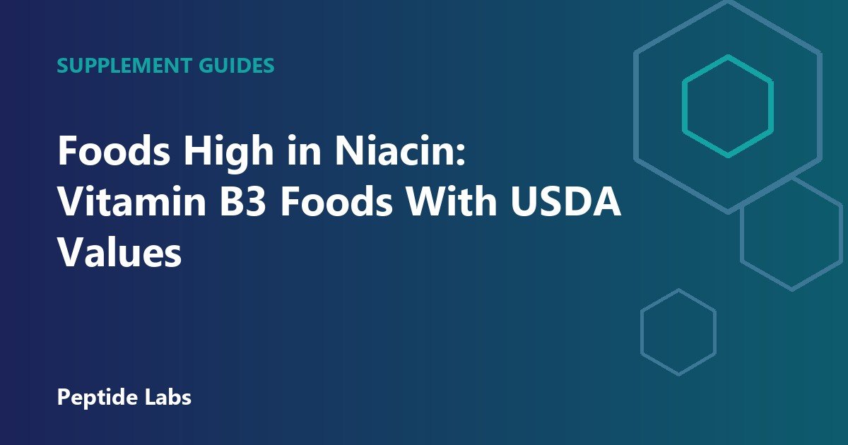 Foods High in Niacin: Vitamin B3 Foods With USDA Values