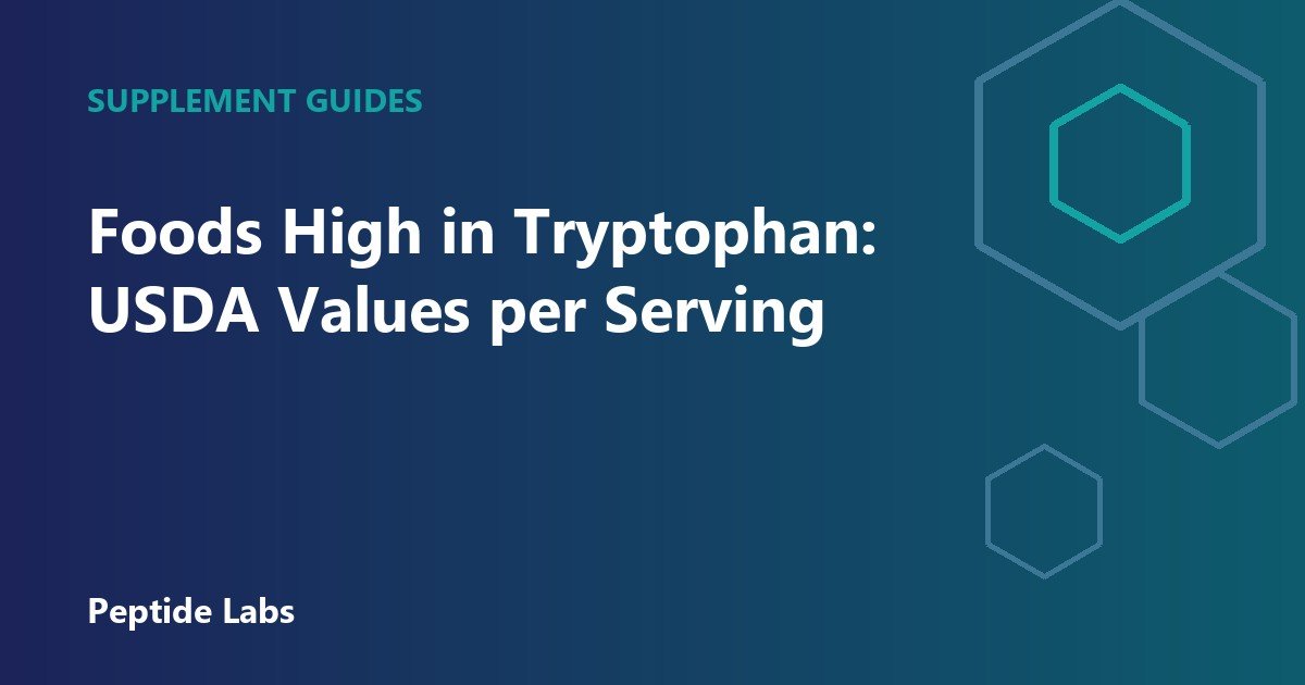Foods High in Tryptophan: USDA Values per Serving