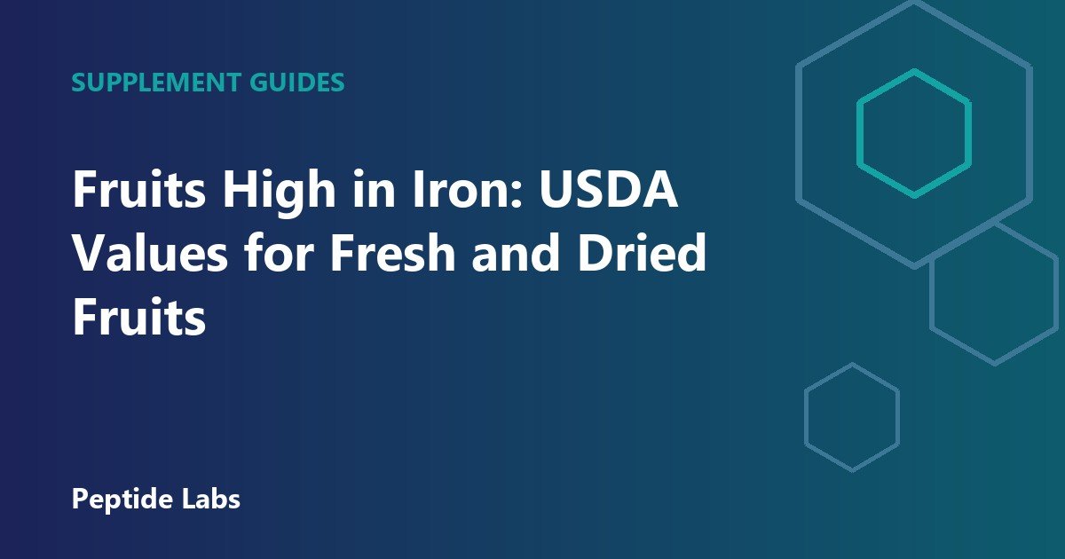 Fruits High in Iron: USDA Values for Fresh and Dried Fruits
