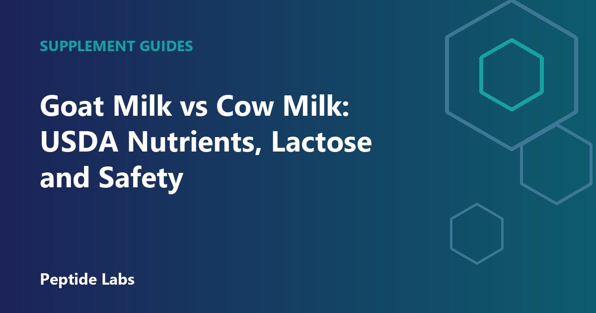 Goat Milk vs Cow Milk: USDA Nutrients, Lactose and Safety