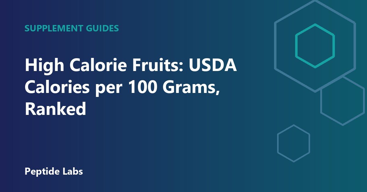High Calorie Fruits: USDA Calories per 100 Grams, Ranked