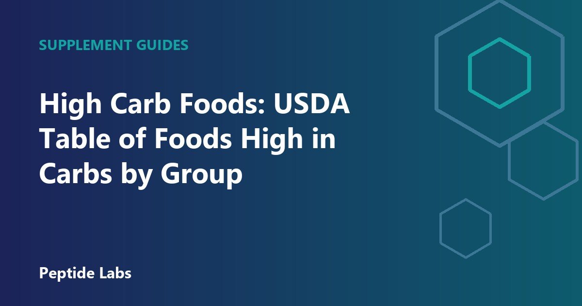 High Carb Foods: USDA Table of Foods High in Carbs by Group