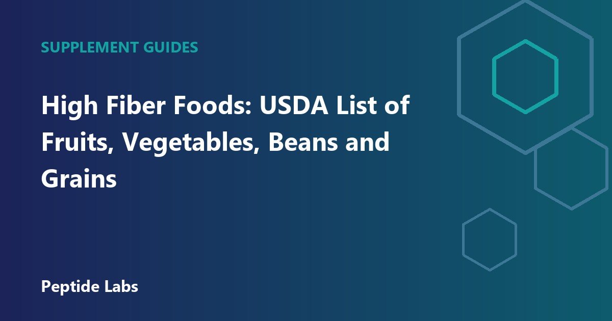 High Fiber Foods: USDA List of Fruits, Vegetables, Beans and Grains
