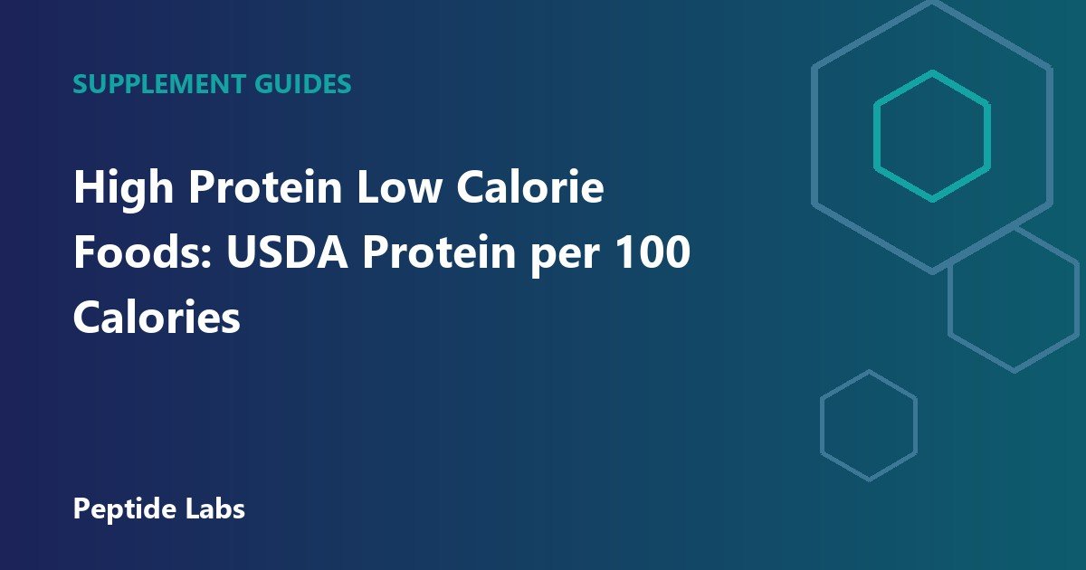 High Protein Low Calorie Foods: USDA Protein per 100 Calories