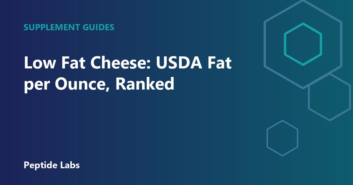 Low Fat Cheese: USDA Fat per Ounce, Ranked