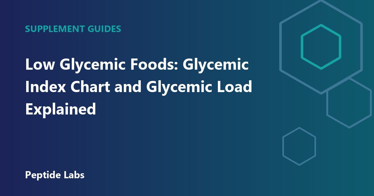 Low Glycemic Foods: Glycemic Index Chart and Glycemic Load Explained