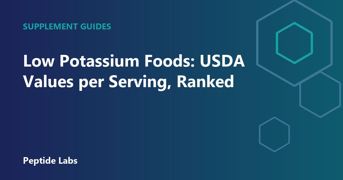 Low Potassium Foods: USDA Values per Serving, Ranked