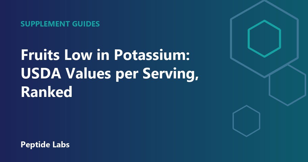 Fruits Low in Potassium: USDA Values per Serving, Ranked