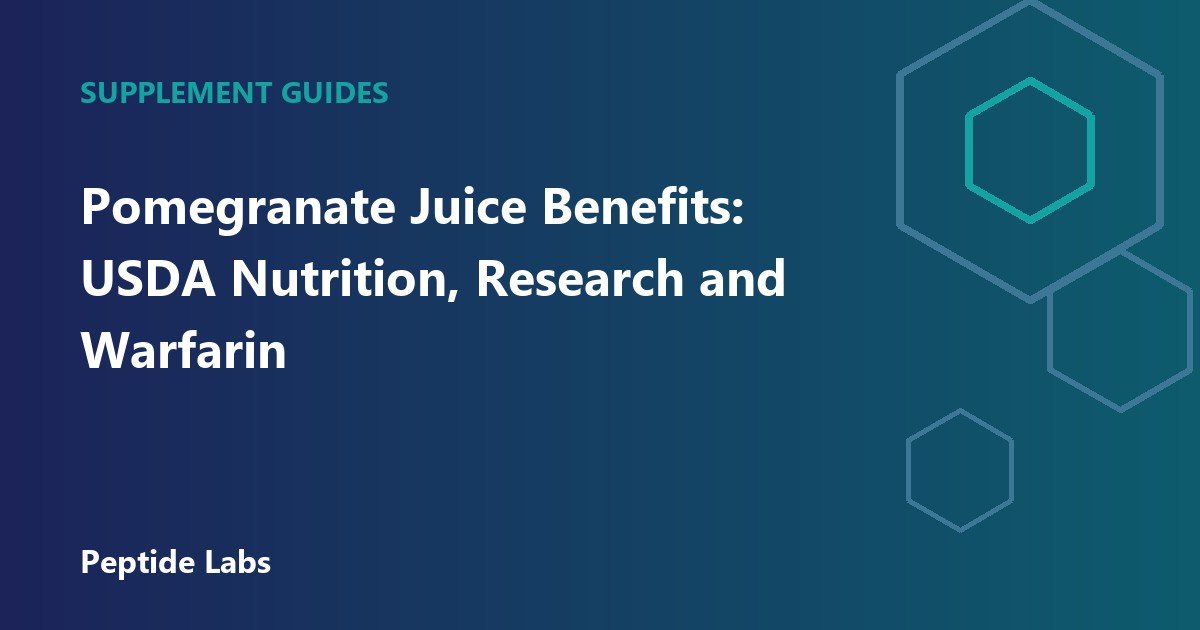 Pomegranate Juice Benefits: USDA Nutrition, Research and Warfarin