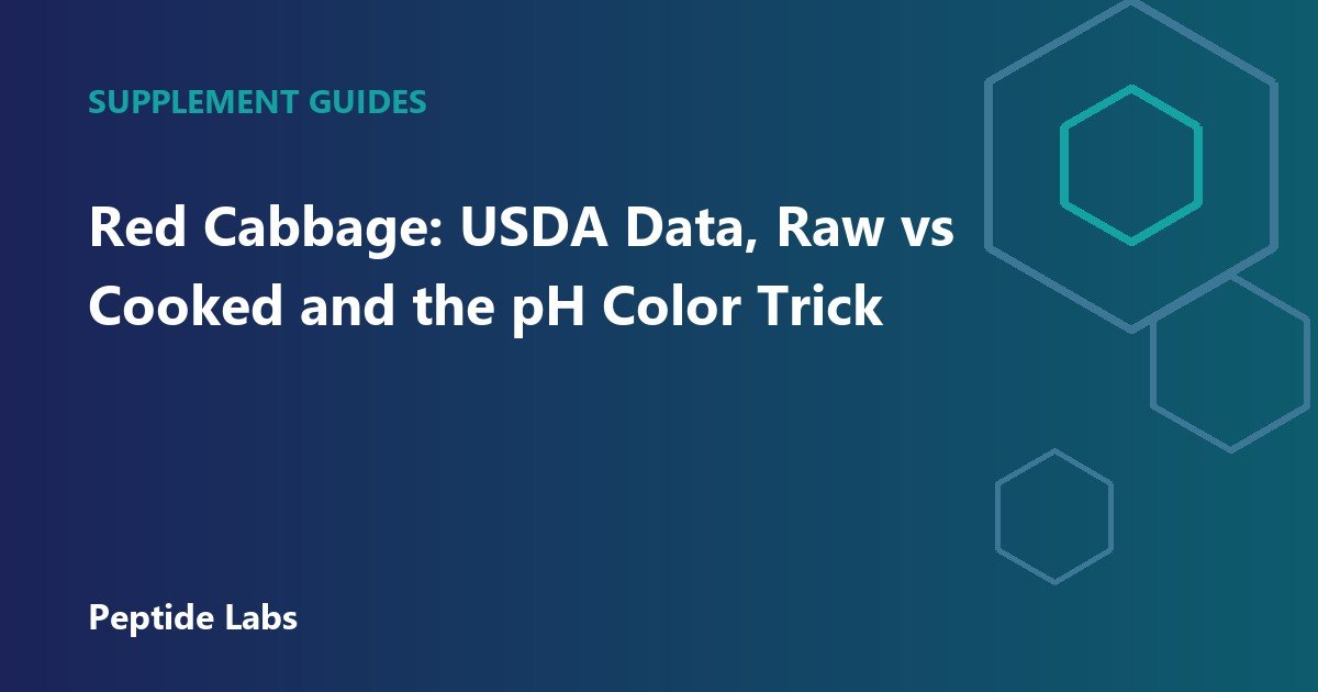 Red Cabbage: USDA Data, Raw vs Cooked and the pH Color Trick