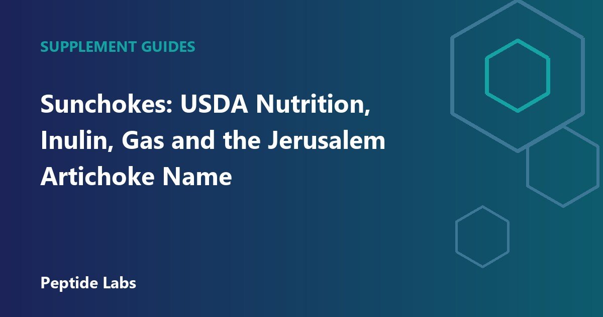 Sunchokes: USDA Nutrition, Inulin, Gas and the Jerusalem Artichoke Name