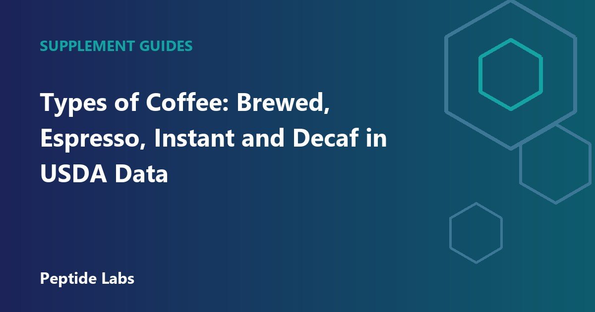 Types of Coffee: Brewed, Espresso, Instant and Decaf in USDA Data